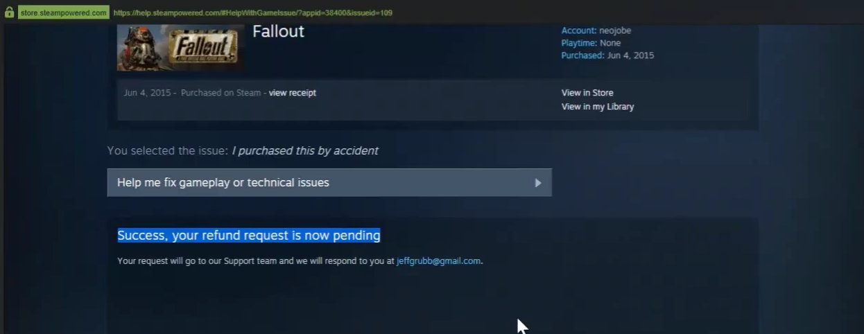 How To Refund A Game On Steam